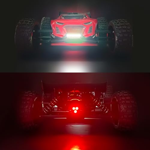 1Set RC Car LED Light Kit, RC Front & Rear LED Lights Kits Headlight Taillight for 1/8 ARRMA Talion 6S Upgrade Parts