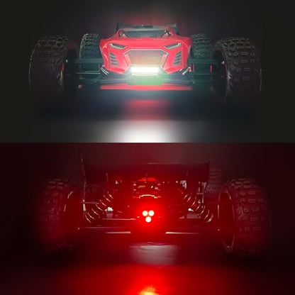 1Set RC Car LED Light Kit, RC Front & Rear LED Lights Kits Headlight Taillight for 1/8 ARRMA Talion 6S Upgrade Parts