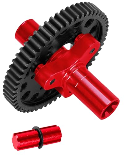 58T Slipper Clutch Upgrades Part for 1/10 Granite Senton 3S & Mega550, Vorteks Big Rock 3S, Kraton Outcast 4S, 1/8 Typhon 3S, Steel RC 58T 0.8Mod Spur Gear w/Slipper Shaft,Red