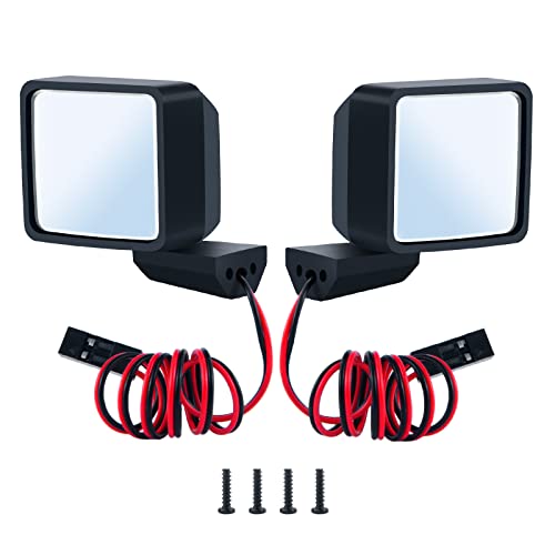 SWX RC Car Rear View Side Mirror Kit with LED Lights for 1/6 RC Crawler Truck Car Axial SCX6 AXI05000 Upgrade Parts | Side Mirror, LED Lights, Rear View Mirror, Axial SCX6, 1/6 Crawler