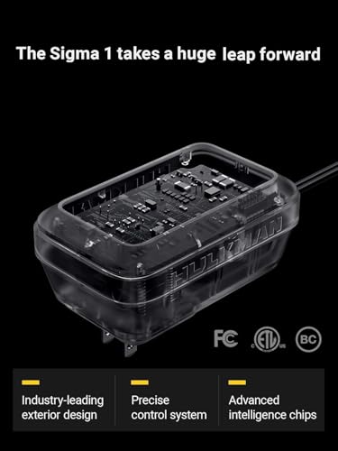 HULKMAN Sigma 1 Car Battery Charger - 1A 6V/12V Automatic Smart Trickle Charger, Battery Maintainer, and Desulfator with Intelligent Interface