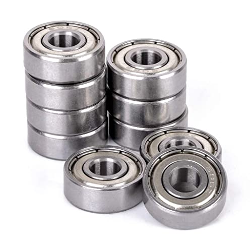 608ZZ Bearing 8x22x7mm, C3, Metal Shielded Steel 10-Pack