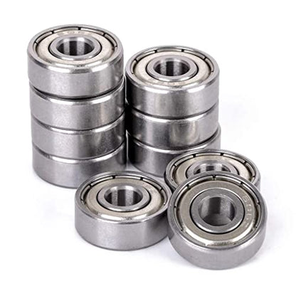 608ZZ Bearing 8x22x7mm, C3, Metal Shielded Steel 10-Pack