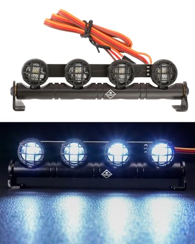 RC Light Bar 4.02 Inch USB LED Lights 5-Mode Strobe System RC Rock Lights Kit for TRX4 SCX10 Redcat Gen7 Upgrades 1/10 RC Crawler Accessories - size: 16MM Led Light