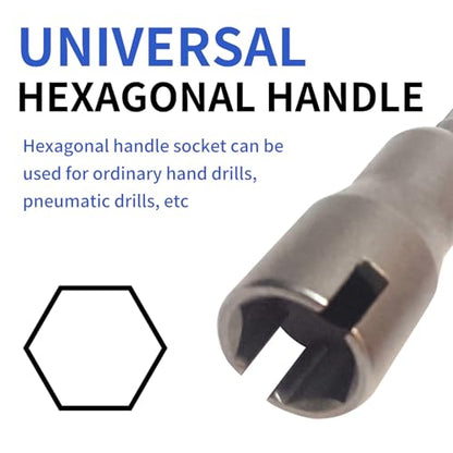 2 pcs Wing Nut Driver Set,Butterfly Hole Socket Wrench For Screws Eye And Panel 1/4” Hex Shank Wing Nuts Driver (Silvery)