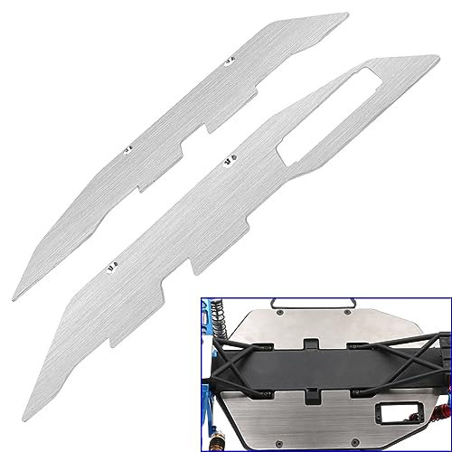 Stainless Steel Front & Rear Skid Plate Chassis Armor Protector Guard Compatible with Traxxas Slash 2WD 1/10 RC Car
