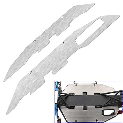 Stainless Steel Front & Rear Skid Plate Chassis Armor Protector Guard Compatible with Traxxas Slash 2WD 1/10 RC Car