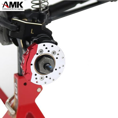 268g AMK TRX4 Brass Kit Black Coating Diff Cover C-Hub TRX6 Portal Housing Steering Knuckles Front Axle Weights with Brake Disc for 1/10 RC Crawler TRX4 Upgrades (Front) - color: Front