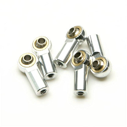 10 Pcs Silver Aluminum M3 Metal Ball Head Holder Tie Link Rod End Joint RC Climbing Marine Crawlers Car For 1:10 D90 SCX10 F350