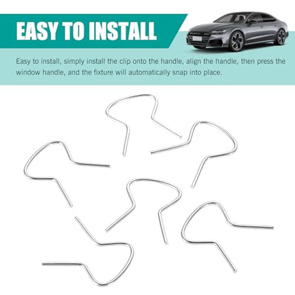 20PCS Car Window Crank Retainer Clips, 76980 Window Handle Retainer Clip Assortment,Door Window Crank Handles Metal Retaining Clips, Universal for Most Vehicles