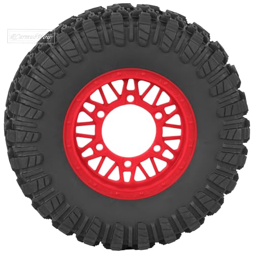 RC Wheels and Tires Truck Tires Short Course Tires for 1/10 Scale Car Arrm a Senton,Slash 2WD 4×4,Axia1,Rc 4wd,Red cat,Plastic Wheels Rubber Tires,4pcs,Red - color: Red(4pcs)