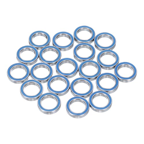 uxcell 20pcs 6701-2RS Miniature Deep Groove Ball Bearings 12x18x4mm Double Sealed Bearings (Blue) for Electric Motor, Home Appliances, Machinery, P6 (ABEC 3) - color: Blue, size: 6701-2RS