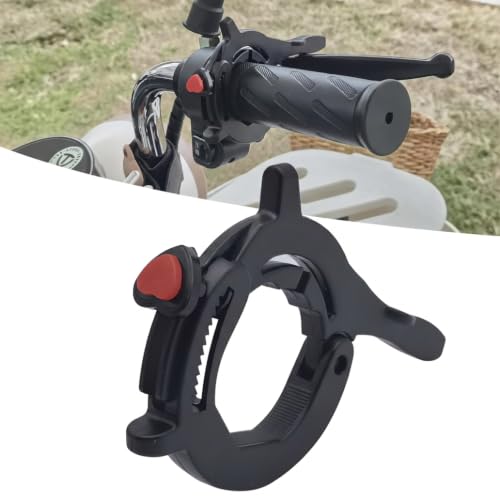 Motorcycle Cruise Control Assist, Handlebar Lock Clamp with Quick Release Button, Anti-Slip Adjustable Throttle Booster, Modification Accessory for Motorcycles E-Bikes Scooters (Black)