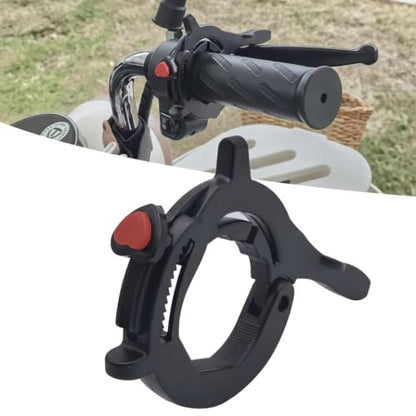 Motorcycle Cruise Control Assist, Handlebar Lock Clamp with Quick Release Button, Anti-Slip Adjustable Throttle Booster, Modification Accessory for Motorcycles E-Bikes Scooters (Black)