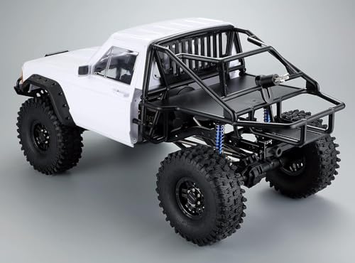Hard Plastic RC Crawler Body Cab & Back-Half Cage Body Car Shell Upgrades Part for 1/10 RC Crawler Car for Axial SCX10 II 90046 TRX4 Redcat GEN8(White) - color: White