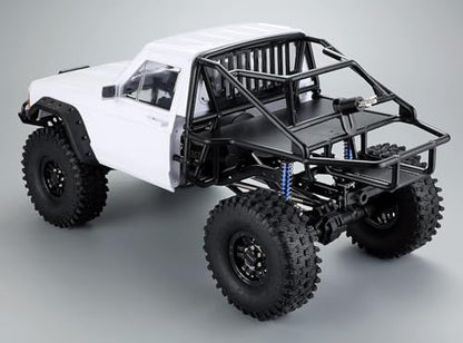 Hard Plastic RC Crawler Body Cab & Back-Half Cage Body Car Shell Upgrades Part for 1/10 RC Crawler Car for Axial SCX10 II 90046 TRX4 Redcat GEN8(White) - color: White
