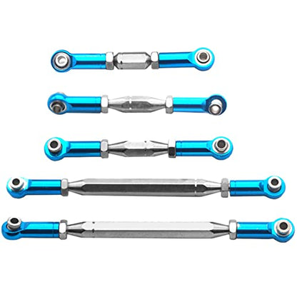 ShareGoo 9Pcs Metal Pull Rod Steering Servo Link Linkages Swing Arm Tie Rod Upper Suspension Ends Compatible with Wltoys 12428-ABC 12429 12423-ABC FY-01 FY-02 FY-03 FY-04 FY-05 FY-07 1/12 RC Car