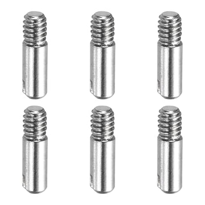 MECCANIXITY 6 Pcs M2 x 8mm Slotted Cylindrical Pins, 304 Stainless Steel Dowel External Thread Locating Parallel Pins Shelf Support Peg Pin for Furniture Installation, DIY Project - size: M2 x 8mm