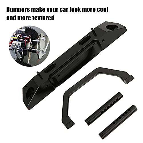 RC Aluminum Alloy Front Bumper for RGT 1/10 Truck, Front Anti - Collision Bar, Lightweight Durable Upgrade Part, Compatible with EX86100 Off - Road Rock Cruiser (Black R86025BL) - color: Black R86025bl