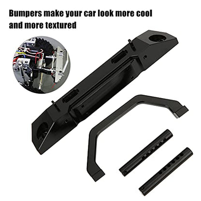 RC Aluminum Alloy Front Bumper for RGT 1/10 Truck, Front Anti - Collision Bar, Lightweight Durable Upgrade Part, Compatible with EX86100 Off - Road Rock Cruiser (Black R86025BL) - color: Black R86025bl