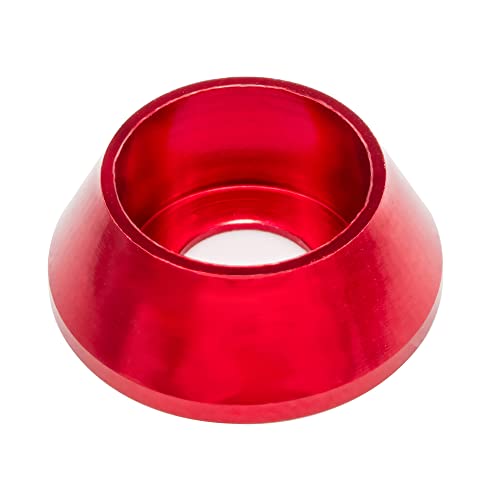 [60PCS] M5 Cone Cup Counterbore Washers, Anodized Aluminum Alloy, Head Washers Gaskets Cup Shim for Screw RC/FPV/PC/Drone/Mechanical Accessories Model Parts,Red Color - color: Red, size: M5