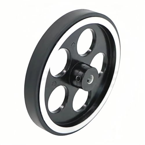 64mm Metal Drive Wheel Inner Dia 6mm Aluminum Master Wheels Rubber Tires for Smart Robot Chassis Car 1Pc - color: 6mm Inner Dia, size: 64mm Wheel Dia