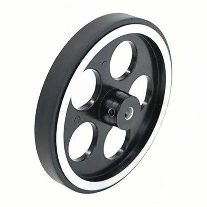 64mm Metal Drive Wheel Inner Dia 6mm Aluminum Master Wheels Rubber Tires for Smart Robot Chassis Car 1Pc - color: 6mm Inner Dia, size: 64mm Wheel Dia