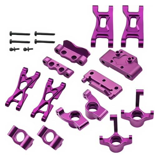 High-Precision CNC Steering Knuckles & Suspension Arms Upgrade Kit for Losi Micro B 1/24 RC Car 2WD Buggy RTR LOS00007(Black) - color: Black
