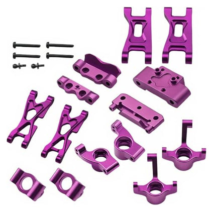 High-Precision CNC Steering Knuckles & Suspension Arms Upgrade Kit for Losi Micro B 1/24 RC Car 2WD Buggy RTR LOS00007(Purple) - color: Purple