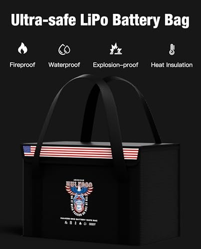 12V 100Ah LiFePO4 Lithium Battery Fireproof Safe Bag Large Capacity Explosion-Proof Battery Bag LiPO Safe Bag Waterproof Battery Storage Box(14 * 9.5 * 7.8inch), 2-Pack - size: 14 * 9.5 * 7.8 inch