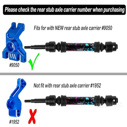 Drive Shaft Axles Upgrades Part for 1/10 4WD Slash/Rustler/Stampede/Jat0 4X4(BL-2s)(VXL),F0rd F15O,RC Front & Rear Steel DriveShaft CVD w/Hex Hops Up,#9051#9052,Colour - color: Colour - (4pcs Driveshafts)
