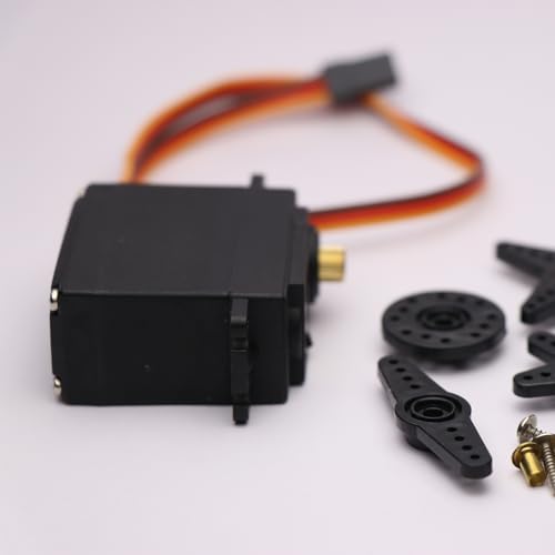 MECCANIXITY 2 Pcs Aluminum Servo Horn Long 25T Steering Arm 46mm Length Bright Gray Suitable for DIY RC Car/Boat/AirplanesBoat Model Accessories with M2.5 Screws - color: Bright Gray