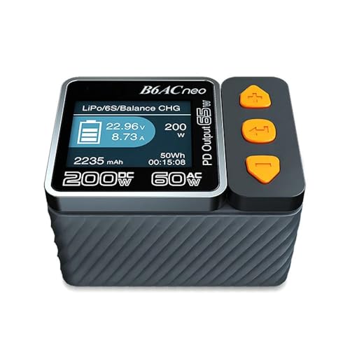 B6ACneo B6AC neo Smart Charger DC 200W AC 60W RC Battery Balance Charger B6AC neo for LiPo/Life/LiIon/LiHV Battery(1-6s) /NiMH/NiCd (1-15s) Batteries