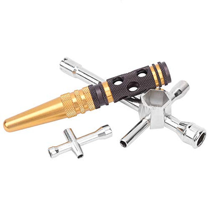 RC Car Body Reamer & Cross Wrench Set | 2 - in - 1 Hole Opener & 10 Sleeves for RC Cars/Trucks | Sturdy Metal RC Accessories Kit