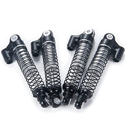 RC Shock Absorber 56mm Dampers, Black | Aluminum Alloy, Ajustable Shocks, For TRX4M Upgrades 1/18 Scale, RC Crawler Car, Accessories - color: Black