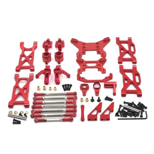 for WLtoys 104001 104002 1/10 Vulnerable Set Metal Upgrade Replacement RC Car Parts Remote Control Accessories Rc Parts - color: Red