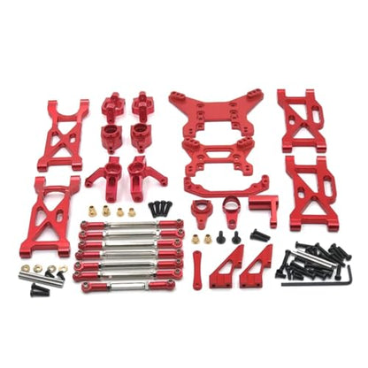 for WLtoys 104001 104002 1/10 Vulnerable Set Metal Upgrade Replacement RC Car Parts Remote Control Accessories Rc Parts - color: Red
