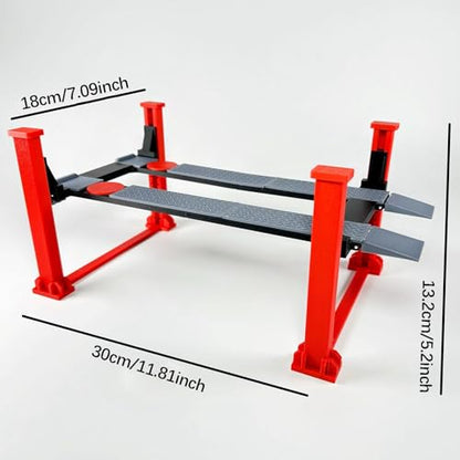 Yiju RC Car Stand RC Car Repair Work Stand RC Manual Lift Table Model Car Repair Station PP Material Suitable for Model Car Enthusiasts Garage Display Auto, Four Post - color: Four Post