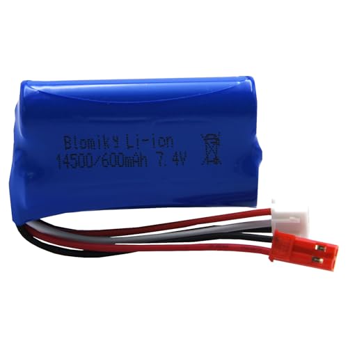 Blomiky 7.4V 2S 600mAh Li-ion Rechargeable Battery with JST Plug and Cable Suitable for Some RC Cars Trucks Vehicles /7.4V 600mAh JST
