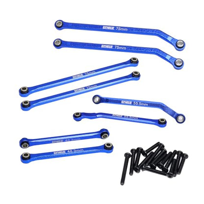 High Clearance 4 Links Set Aluminum Linkage for Traxxas 1/18 TRX4M K10 F-150 Upgrade Parts RC Crawler Car (Dark Blue) - color: Dark Blue