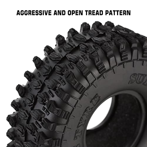 INJORA 1.9" Rubber Rocks Tires for 1:10 RC Rock Crawler Axial SCX10 90046 AXI03007 D90 D110 TF2 Traxxas TRX-4