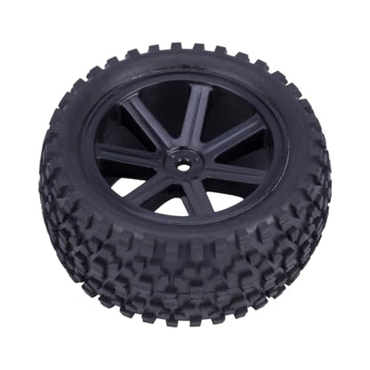 12mm Hex RC Buggy Wheels and Tires, 2.2'' Pre-Glued Out Dia. 3.5'' for 1/10 1/12 1/14 1/16 Off-Road Truck Upgrades, Set of 4