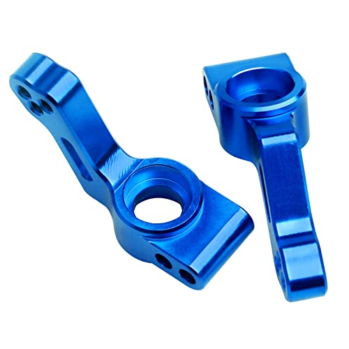 Aluminum Front Steering Blocks & Caster Blocks and Rear Stub Axle Carriers Upgrade Kit for 1/10 Traxxas Slash 2WD Stampede Rustler VXL, Replacement of 3632 3736 3752 (Blue) - color: Blue