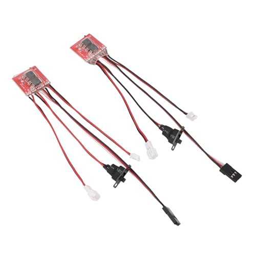 Brushed Electric Speed Controller, 30A RC Brushed ESC for DIY Mini RC Car or Boat w Brake, Two Way RC Brushed Motor Speed Controller for SCX24 1/24, K969 1/24