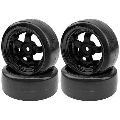 1/10 RC Hard Plastic Drift Tires & Wheel Rims 12mm Hex 10-Spoke & 1/10 RC Drift Tire Hard Plastic Tires & 12mm Hex Hub Wheel Rims