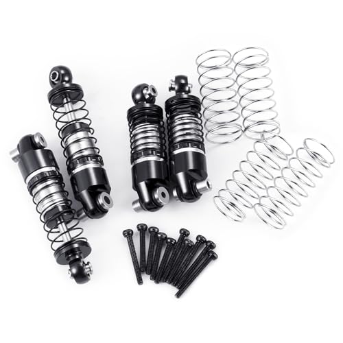 RCLIONS Aluminum 33mm Big Bore Oil Shock Absorber for AXIAL SCX24 Deadbolt JLU C10 Gladiator Base Camp 1/24th RC Crawler Car Upgrade Parts - size: 33mm