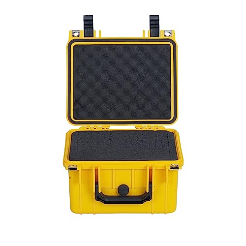 MEIJIA Portable All Weather IP67 Waterproof Camera Case,hard case with Customizable Fit Foam,Fit Use of Drones,Camera,Equipments,10.62 x9.68x6.87inches (Yellow) - color: Yellow, size: 10.62 x 9.68 x 6.87 inches