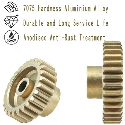M0.6 Pinion Gear Set 3.175mm 18T 19T 20T 21T 22T 5PCS 7075Aluminum Alloy Metal Pinion Motor Gear for 1/10 RC Car Brushed Brushless Motor (5PCS)… - size: 0.6M-P-18-22T