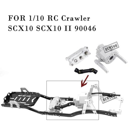 Upgrades Part for 1/10 SCX10 & SCX10 II 90046 313mm 12.3 Inch Wheelbase Chassis Frame,Metal Prefixal Gearbox & Drive Sharft & Gearbox Hops Up