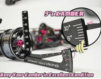 DAGIJIRD New 3 in 1 Up Camber Gauge Tool Set Aluminium Alloy for 1/8 1/10 RC Car Truck